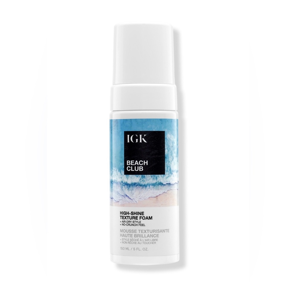 IGK Beach Club High Shine Texture Foam 5oz Missing Cap